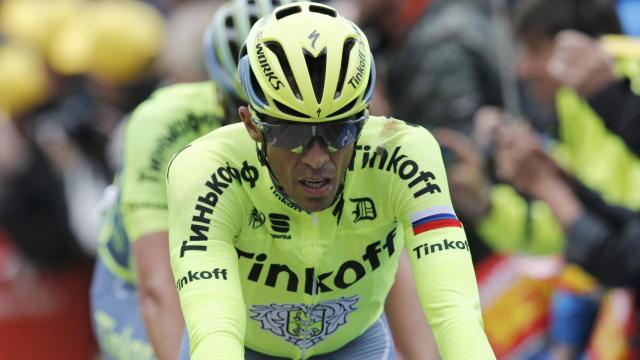 Contador, en la última etapa del Tour.