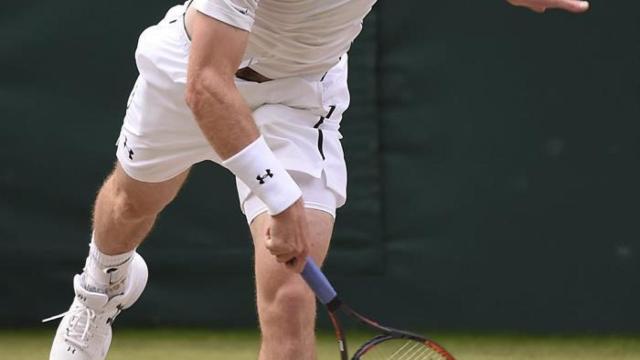 Murray durante el partidoante Berdych.