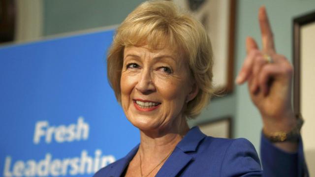 Andrea Leadsom, durante un acto de campaña.