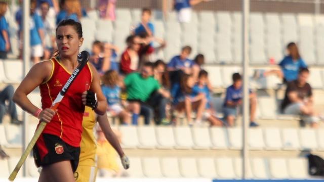 Rocío Gutiérrez, en un partido con la selección.