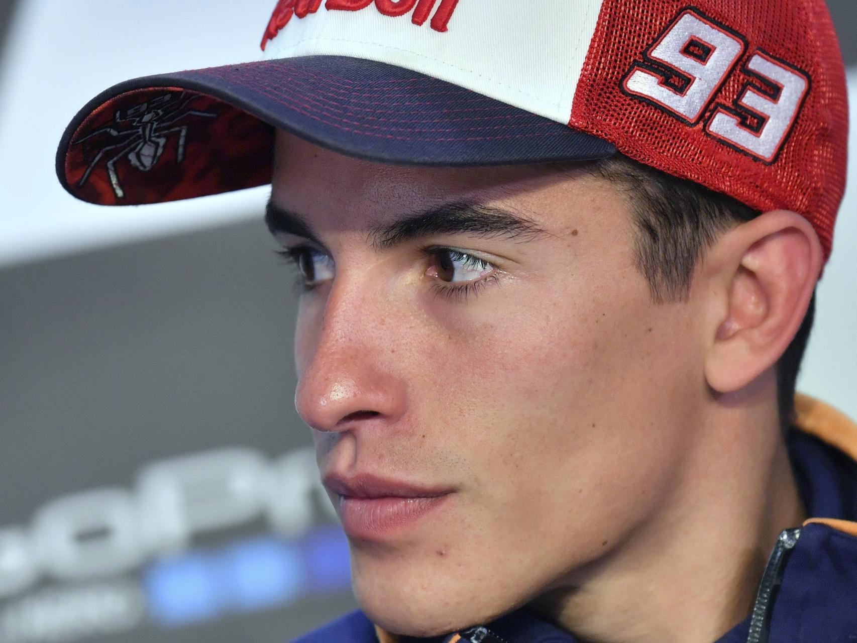 Marc Márquez en sala de prensa.