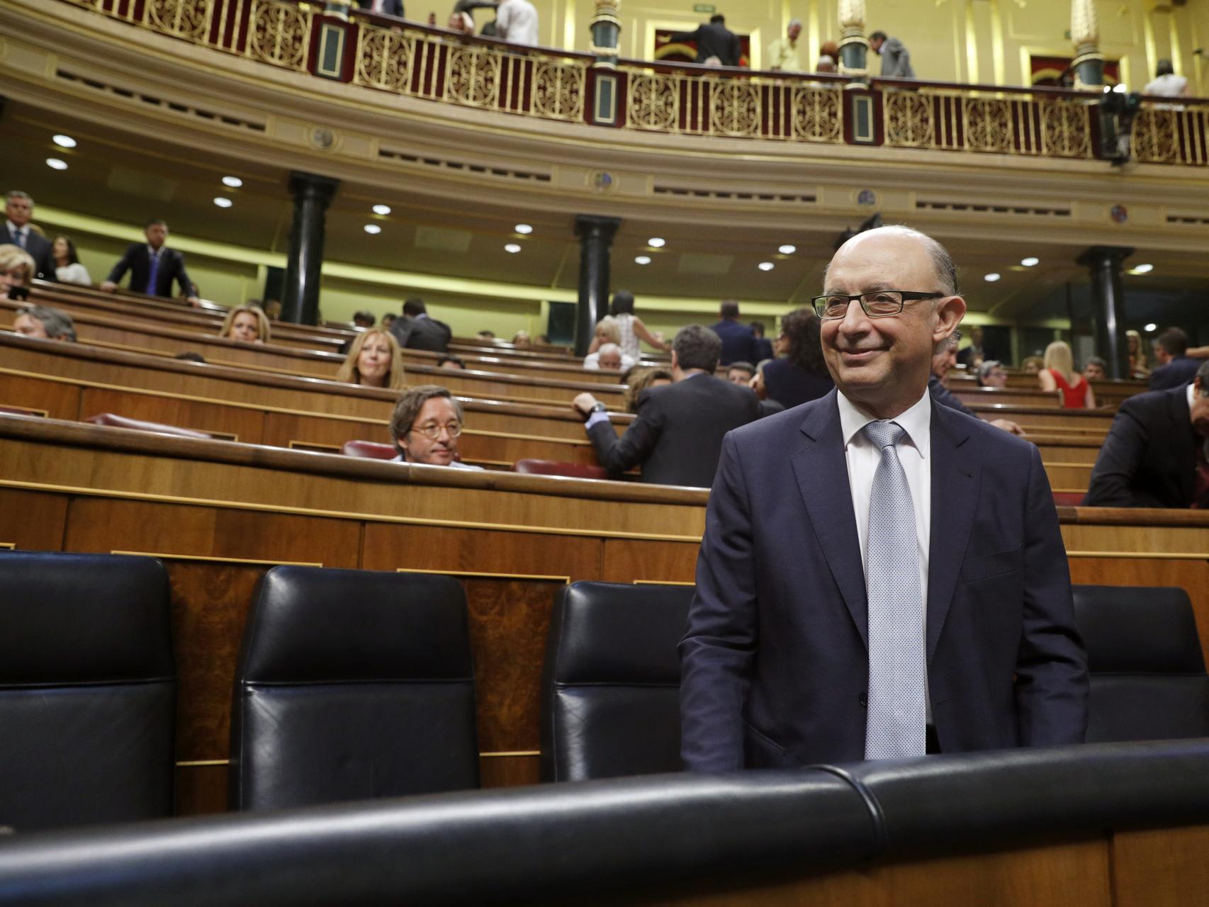 Cristóbal Montoro este martes en el Congreso.