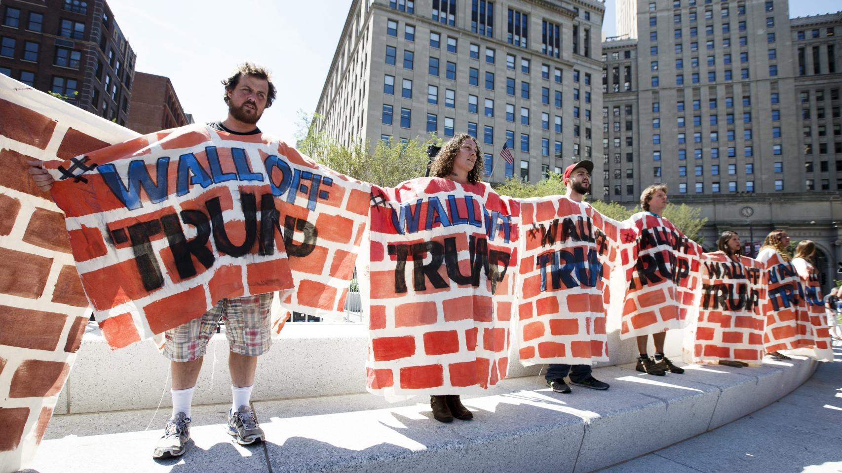 Manifestación contra Trump en Cleveland