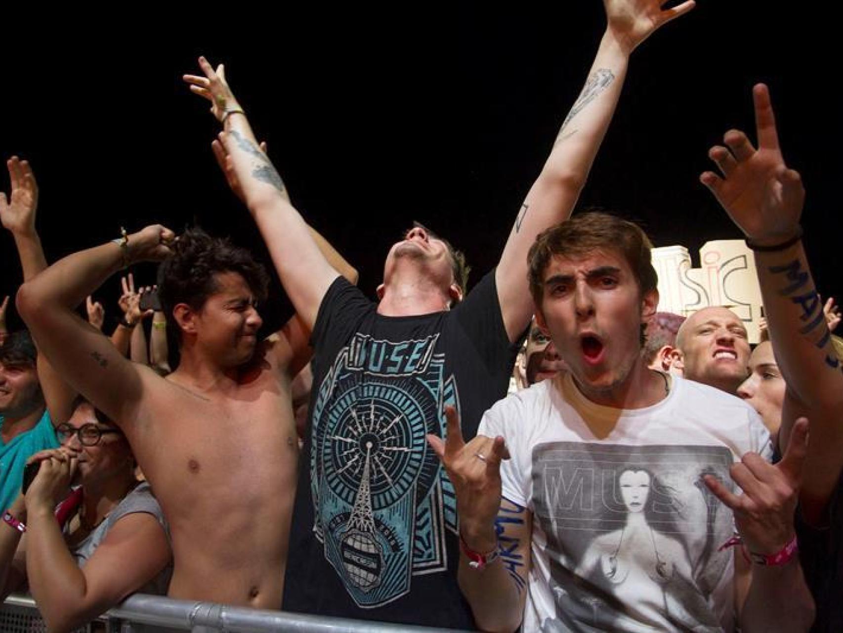 Asistentes al concierto de Muse en el FIB.