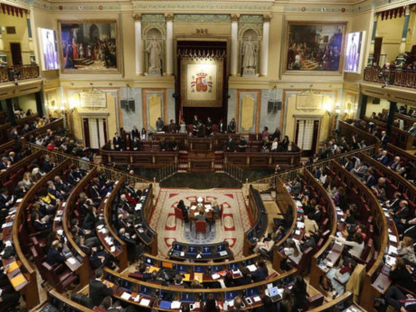 Vista general del hemiciclo del Congreso, en el pleno de constitución de la XI Legislatura.