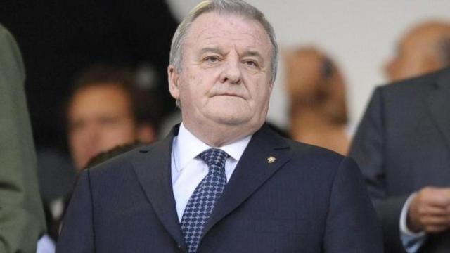 Pachi Izco en el palco de Osasuna.