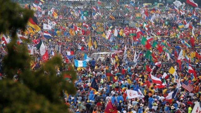 Vista general de la multitud de peregrinos que participan de la XXXI Jornada Mundial de la Juventud (JMJ). /Efe
