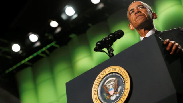 Obama, durante la convención anual de Americanos Veteranos Discapacitados en Atlanta.
