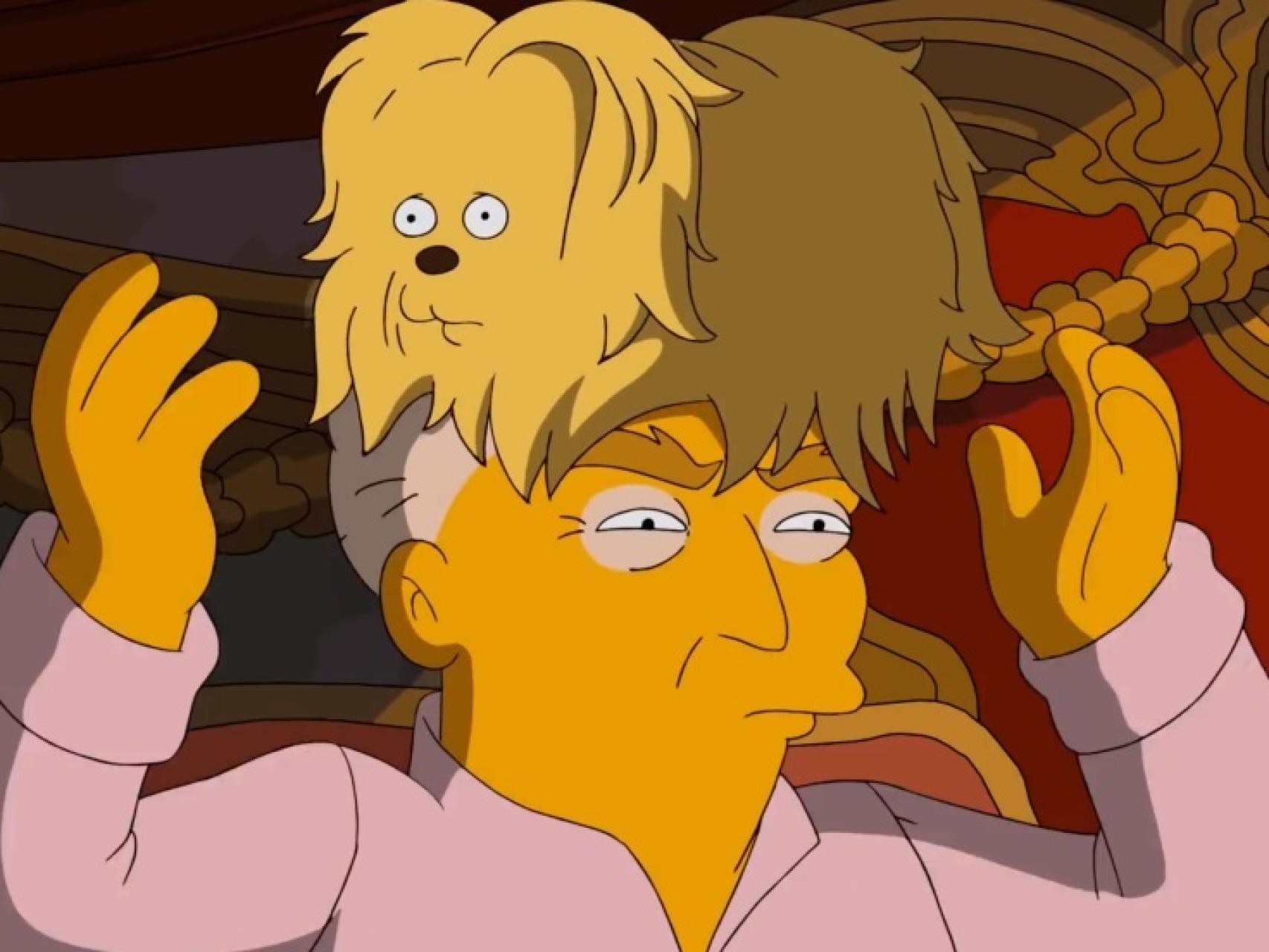 La caricatura que Los Simpsons hacen de Donald Trump en Fox TV.