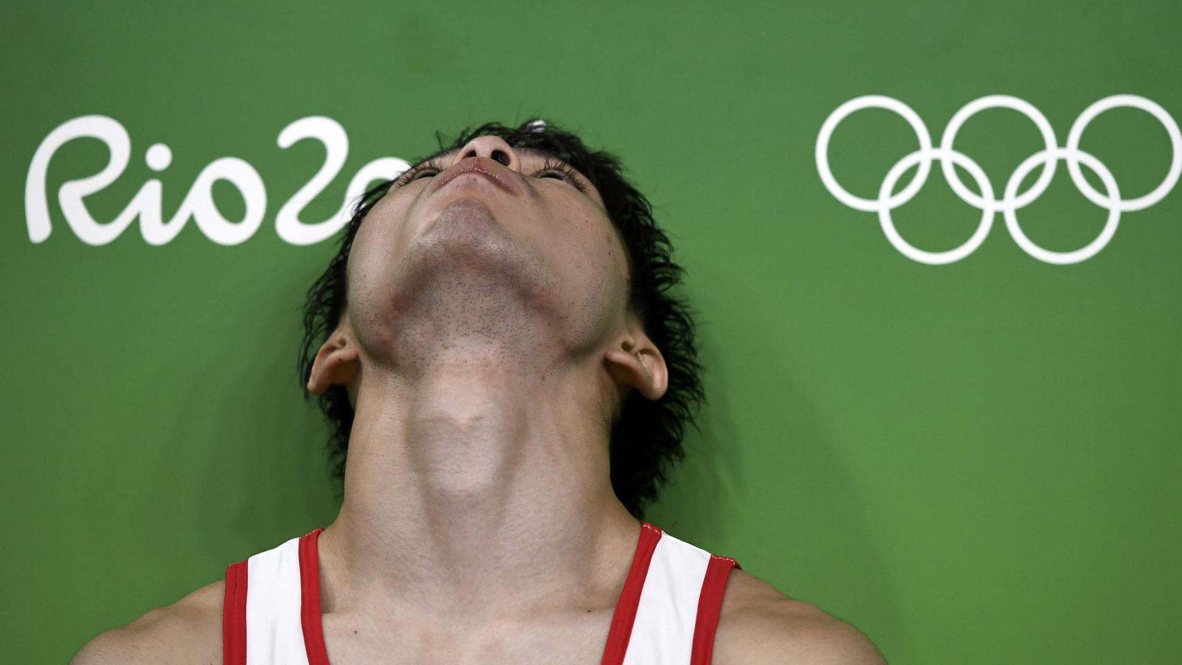 Uchimura durante la final individual de Río.