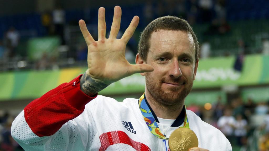 Wiggins celebra su quinto oro en unos Juegos Olímpicos.