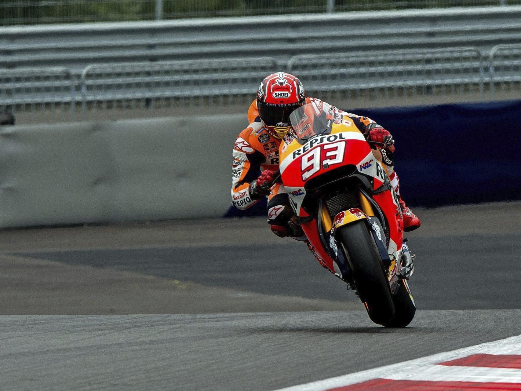 Marc Márquez, durante la sesión clasificatoria.