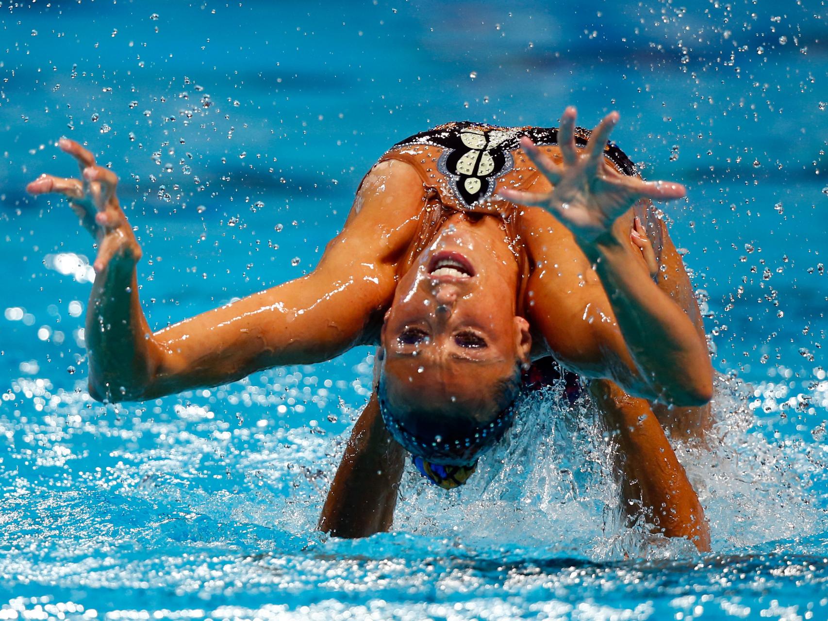 Gemma Mengual, en el dúo mixto con el que se probó a sí misma en el Mundial 2015.