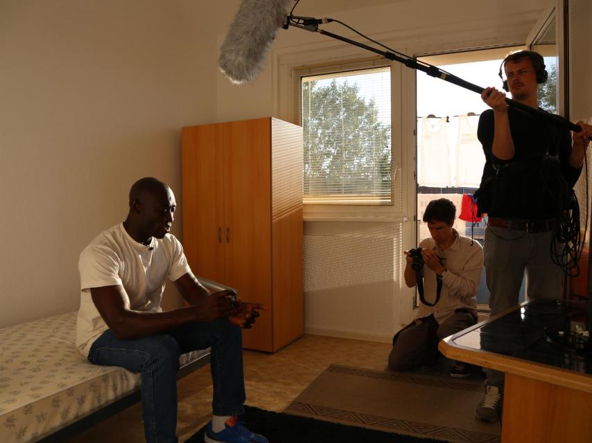 Paul durante el rodaje del documental.