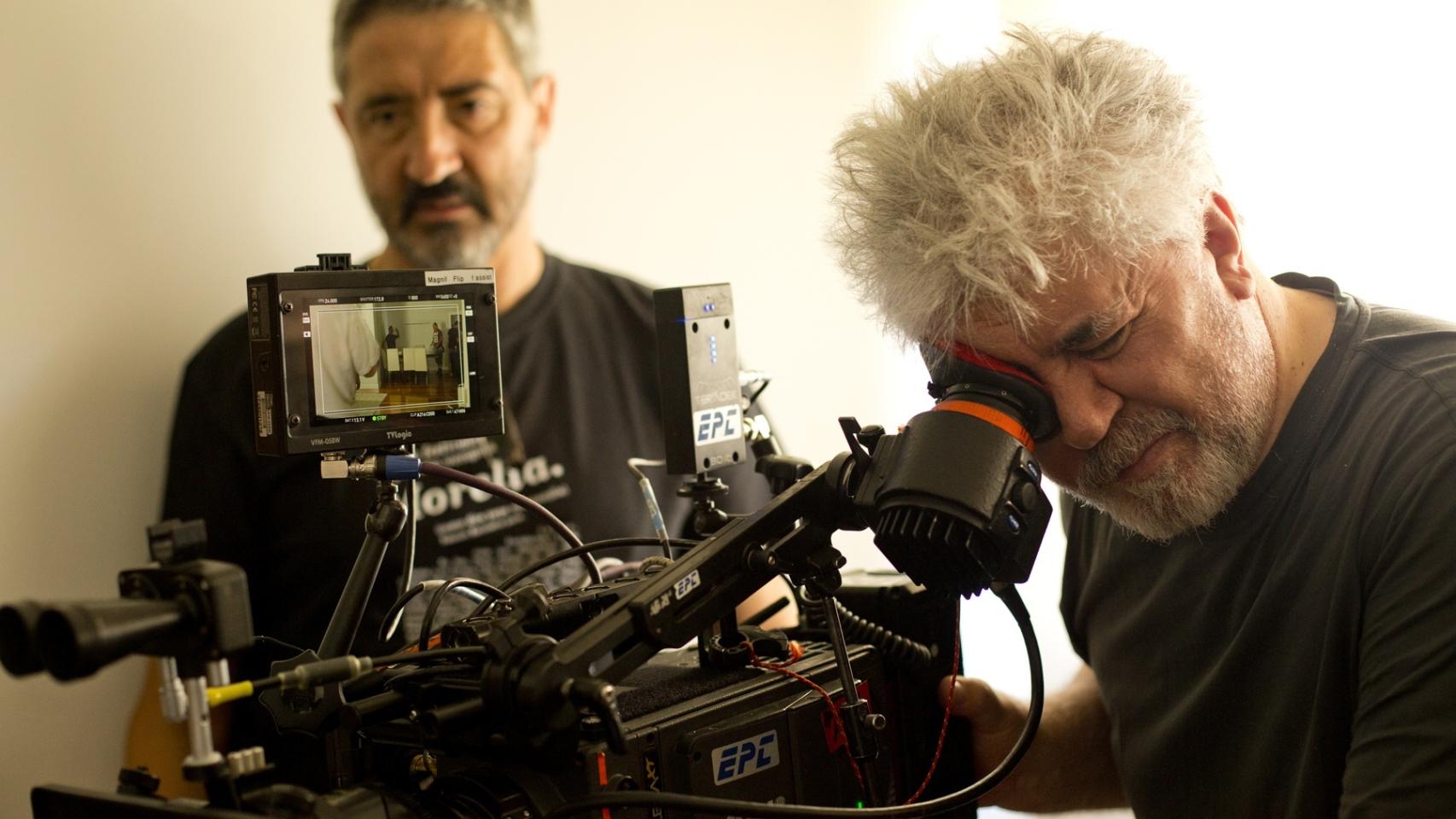 Almodóvar en el rodaje de Julieta.