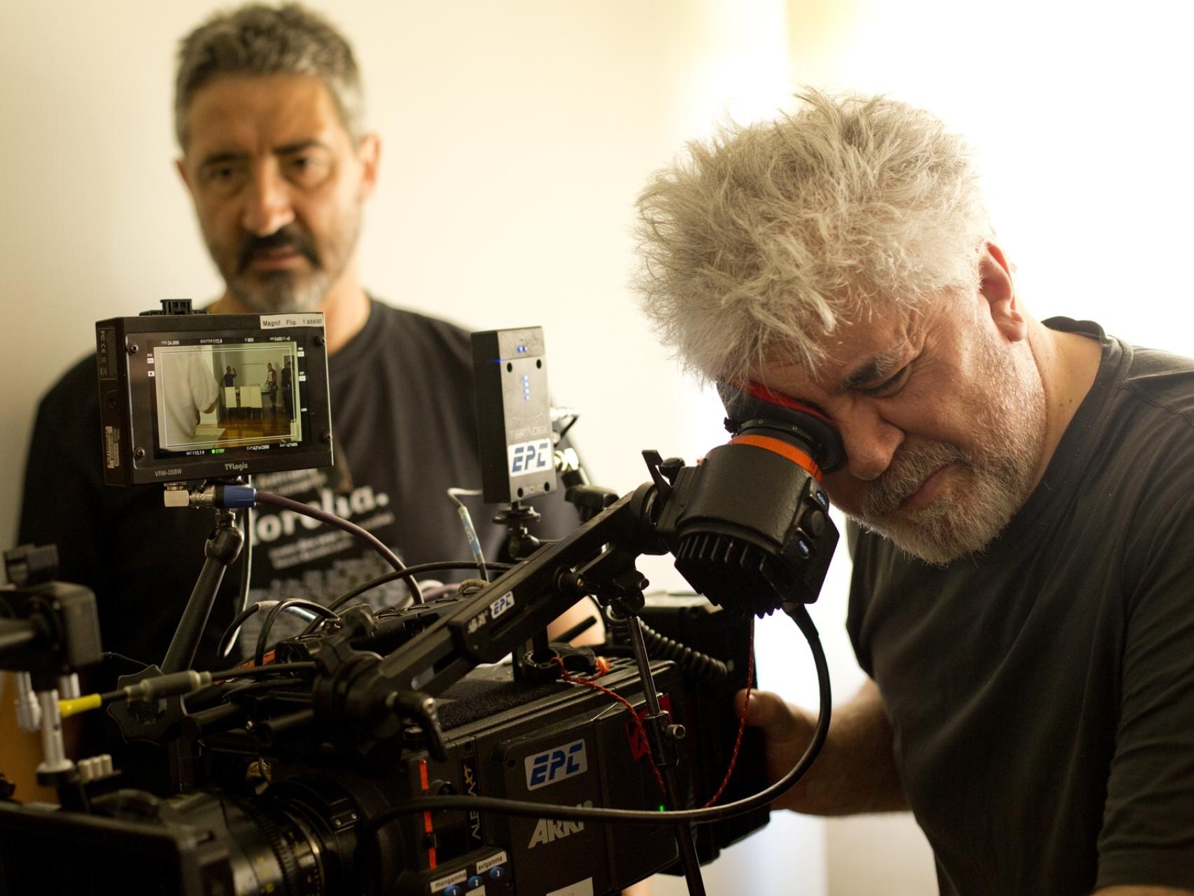 Almodóvar en el rodaje de Julieta.