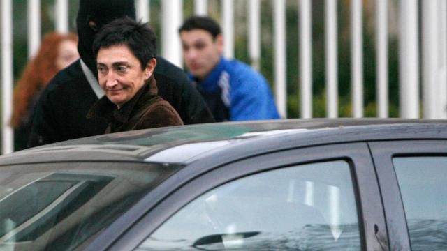 Elena Beloki, en el momento de su detención.