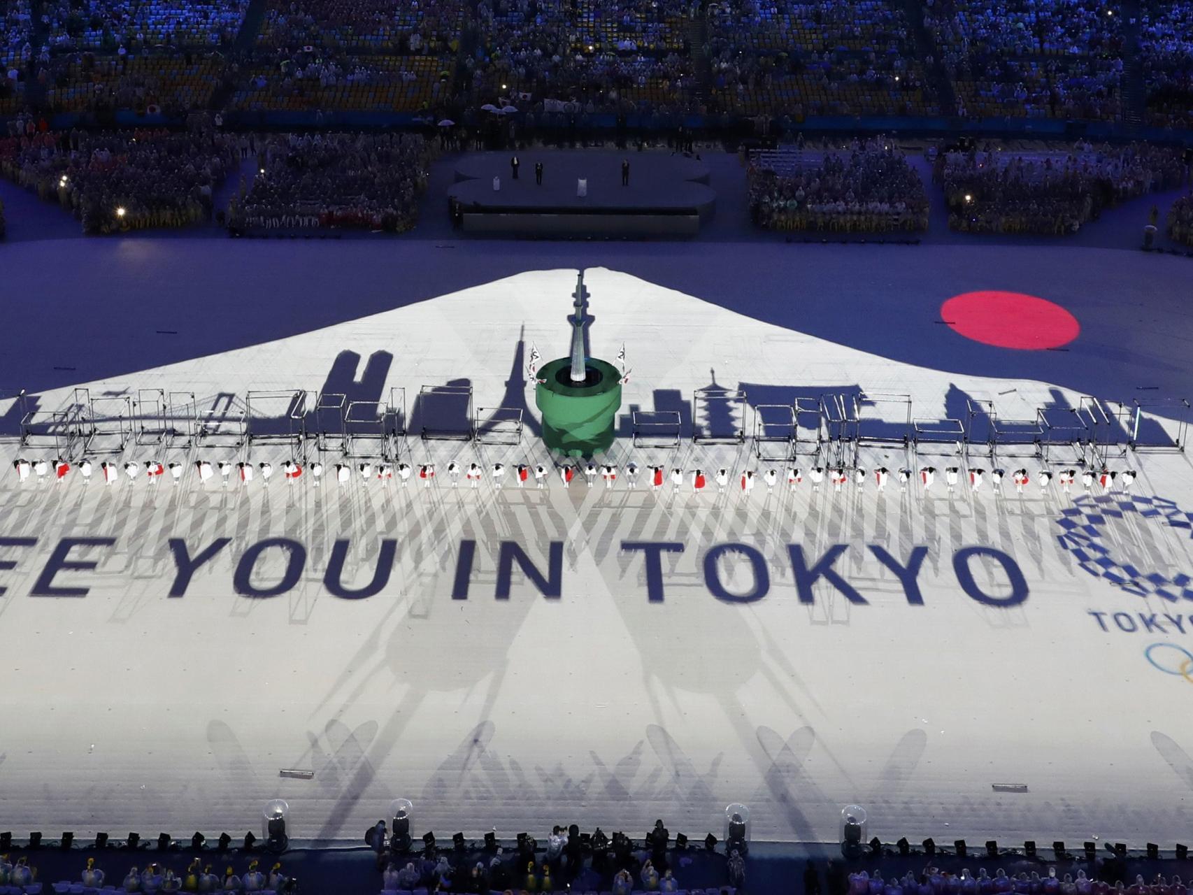 Proyección sobre Maracaná: Nos vemos en Tokio 2020.