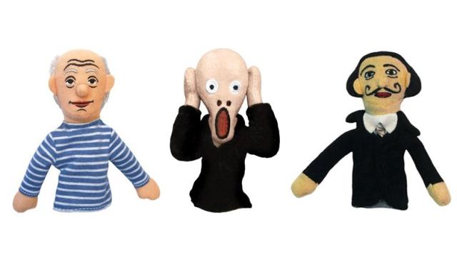 Picasso, el hombre que grita de Munch y Dalí, títeres.