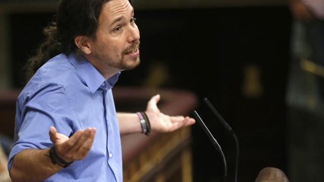 Pablo Iglesias en el Congreso de los Diputados.
