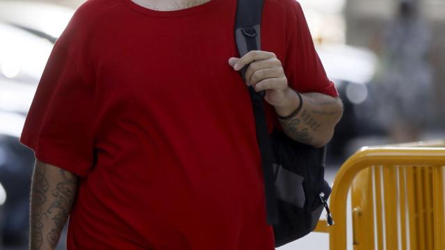 El rapero Pablo Rivadulla, más conocido como Pablo Hasel, a su llegada hoy a la Audiencia Nacional.