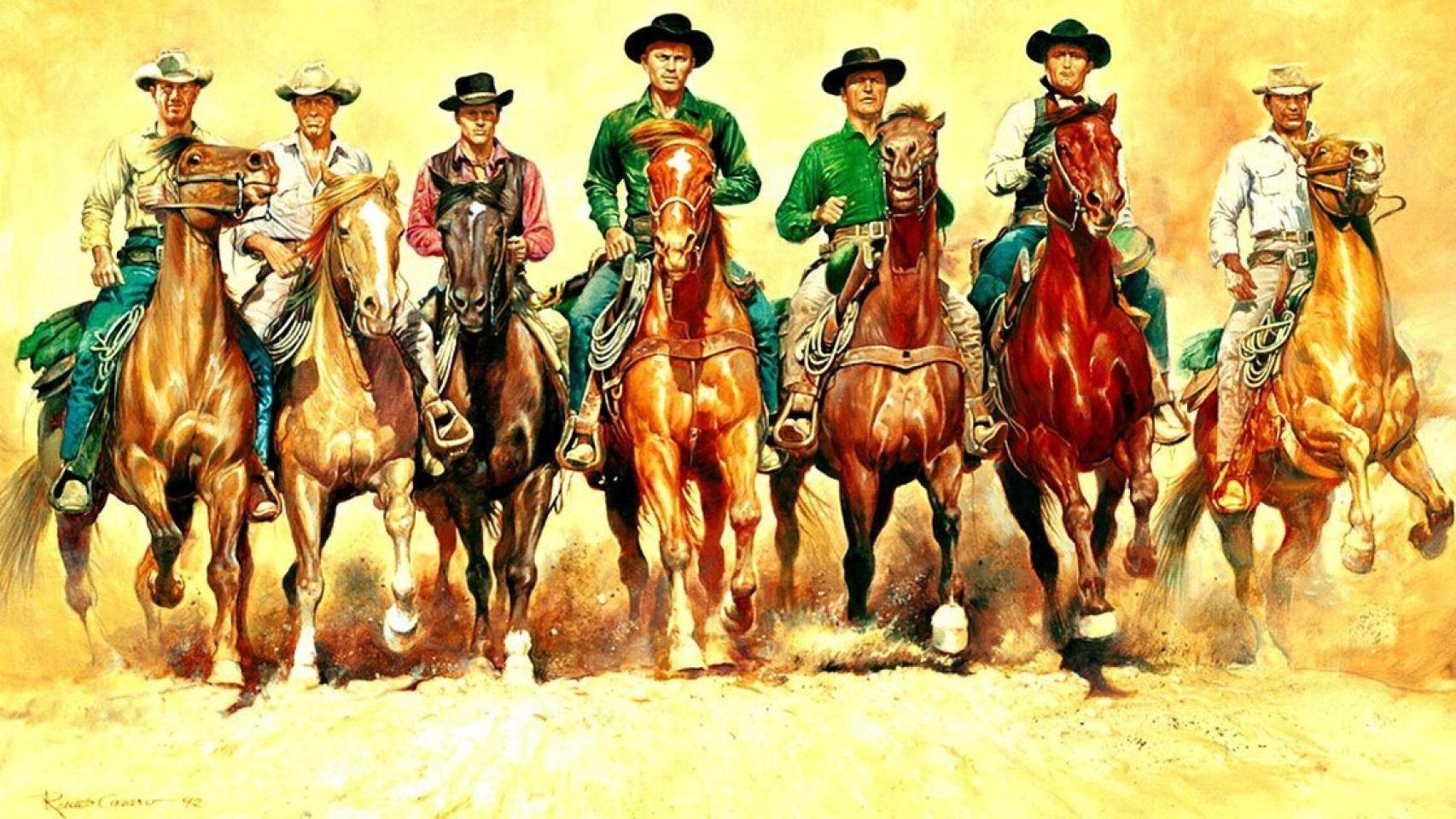 Imagen del poster del clásico Los siete magníficos.