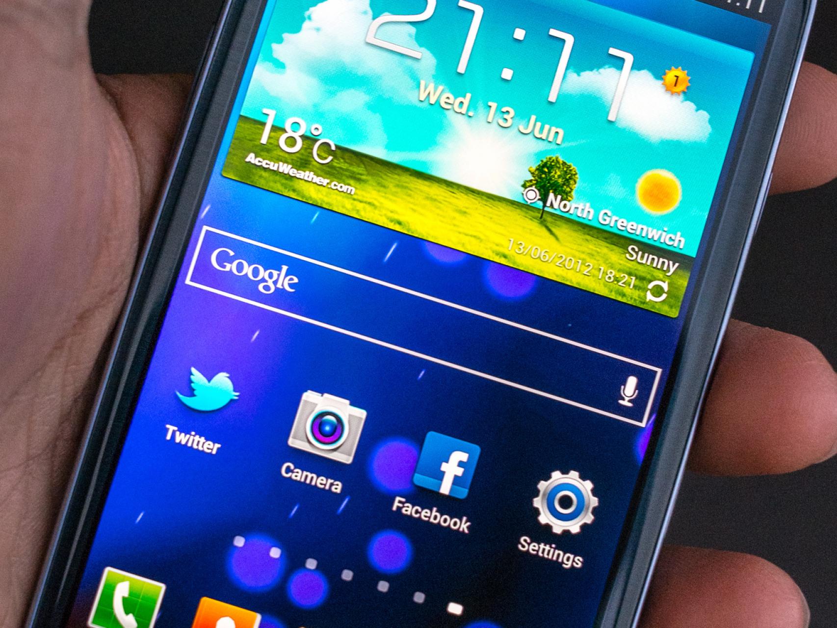 Pantalla de un teléfono móvil.