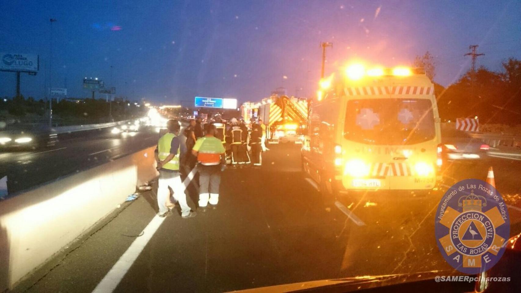 Imagen del accidente de Bruno Hortelano.