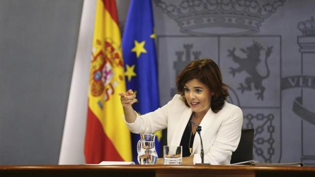 La vicepresidenta en funciones, Sáenz de Santamaría.