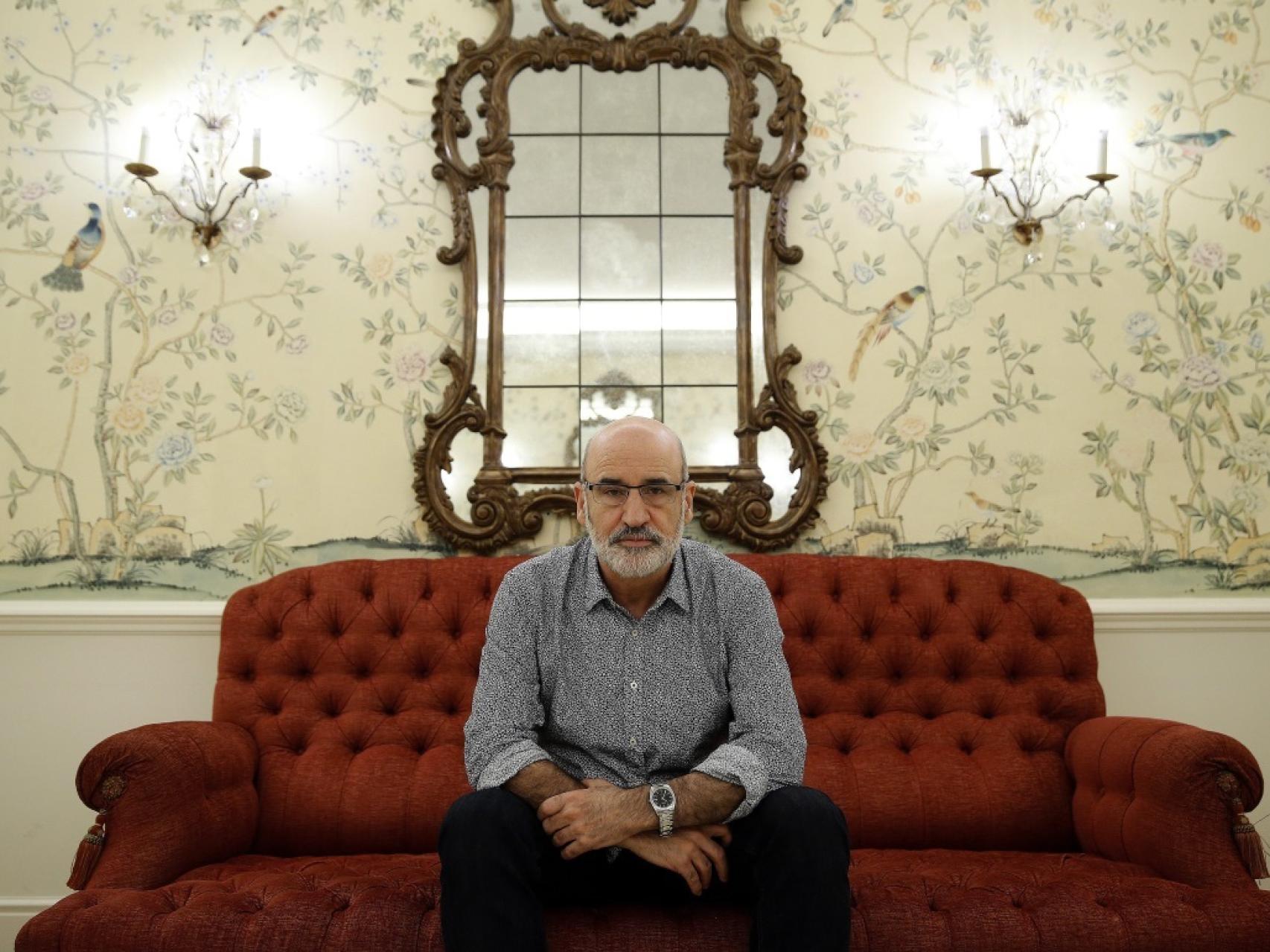 El escritor Fernando Aramburu durante las entrevistas en Madrid.