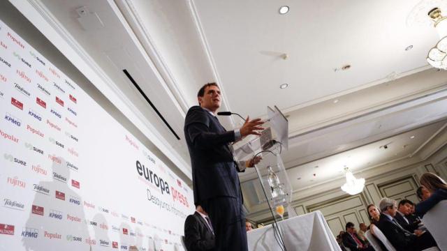 Albert Rivera, en los Desayunos de Europa Press.