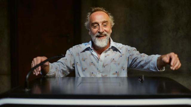 El actor Gonzalo de Castro, durante la representación de 'Idiota'/ tetrokamikaze.com