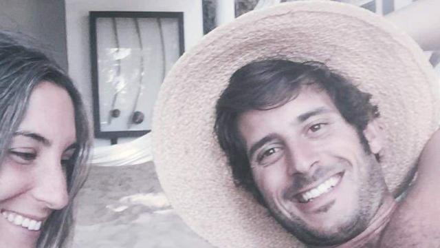 Los novios, poco antes de su boda.