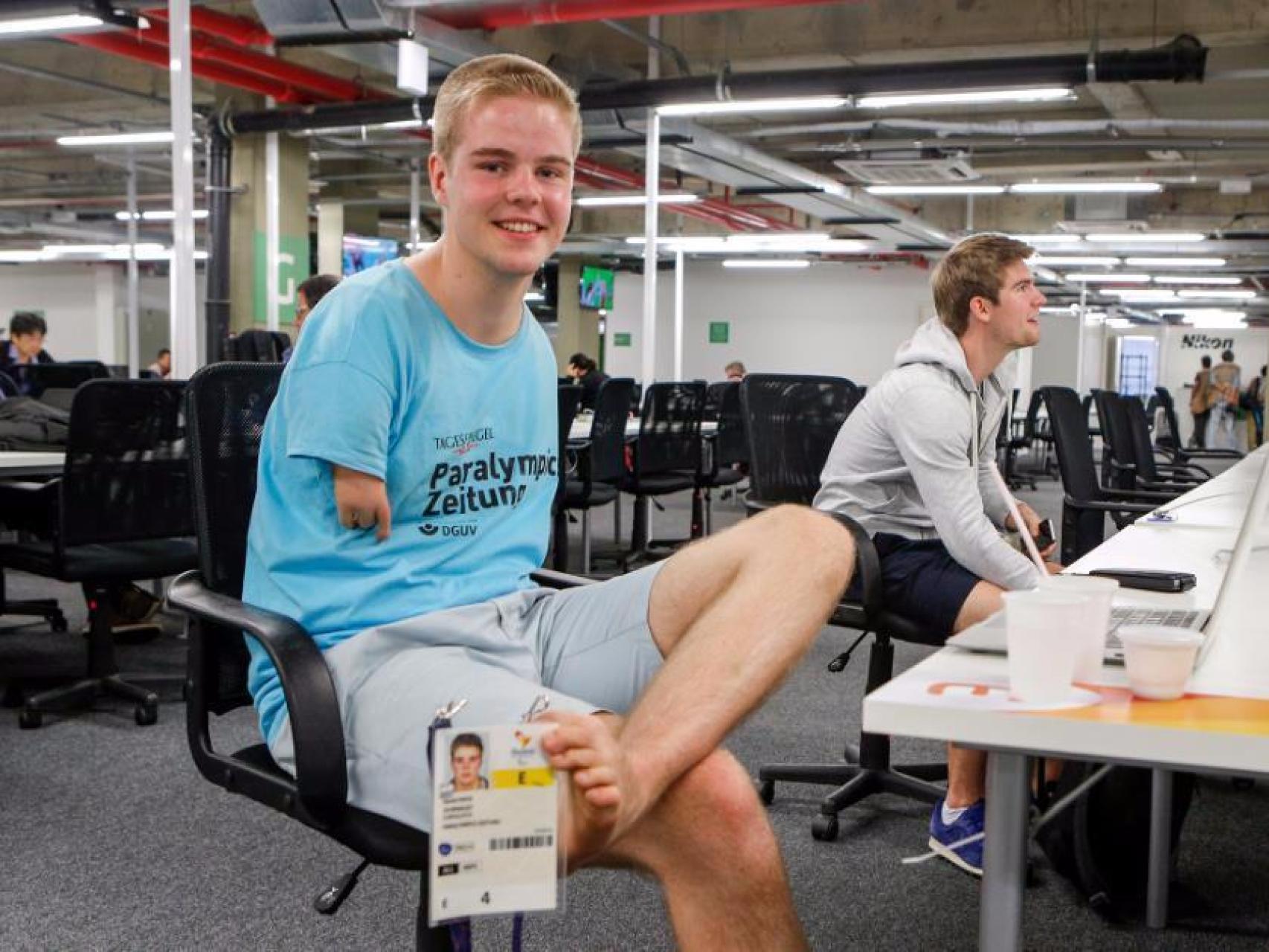 David Hock durante los Juegos Paralímpicos.