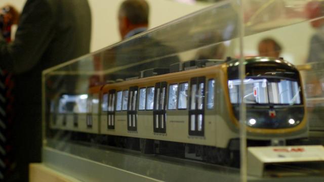Maqueta de un tren de CAF implementado para el metro de Estambul.