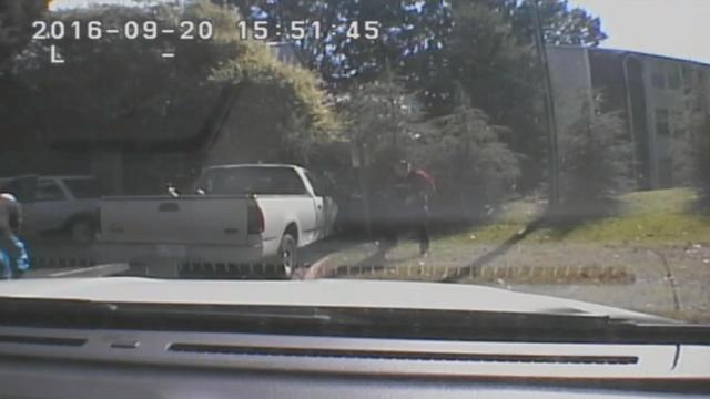 Captura de un de los vídeos difundidos por la Policía de Charlotte