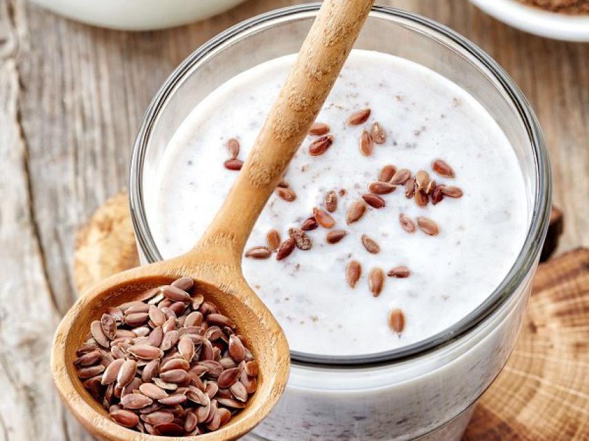 Yogurt con semillas.