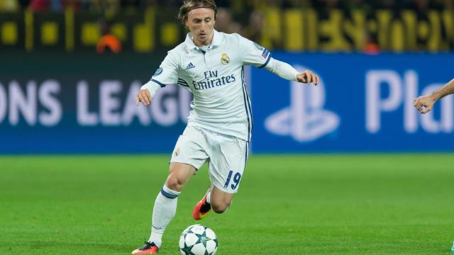 Modric durante un partido con el Real Madrid.