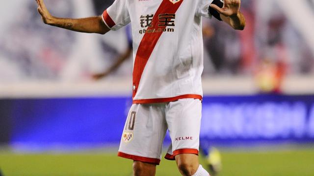 Roberto Trashorras durante un encuentro del Rayo Vallecano.