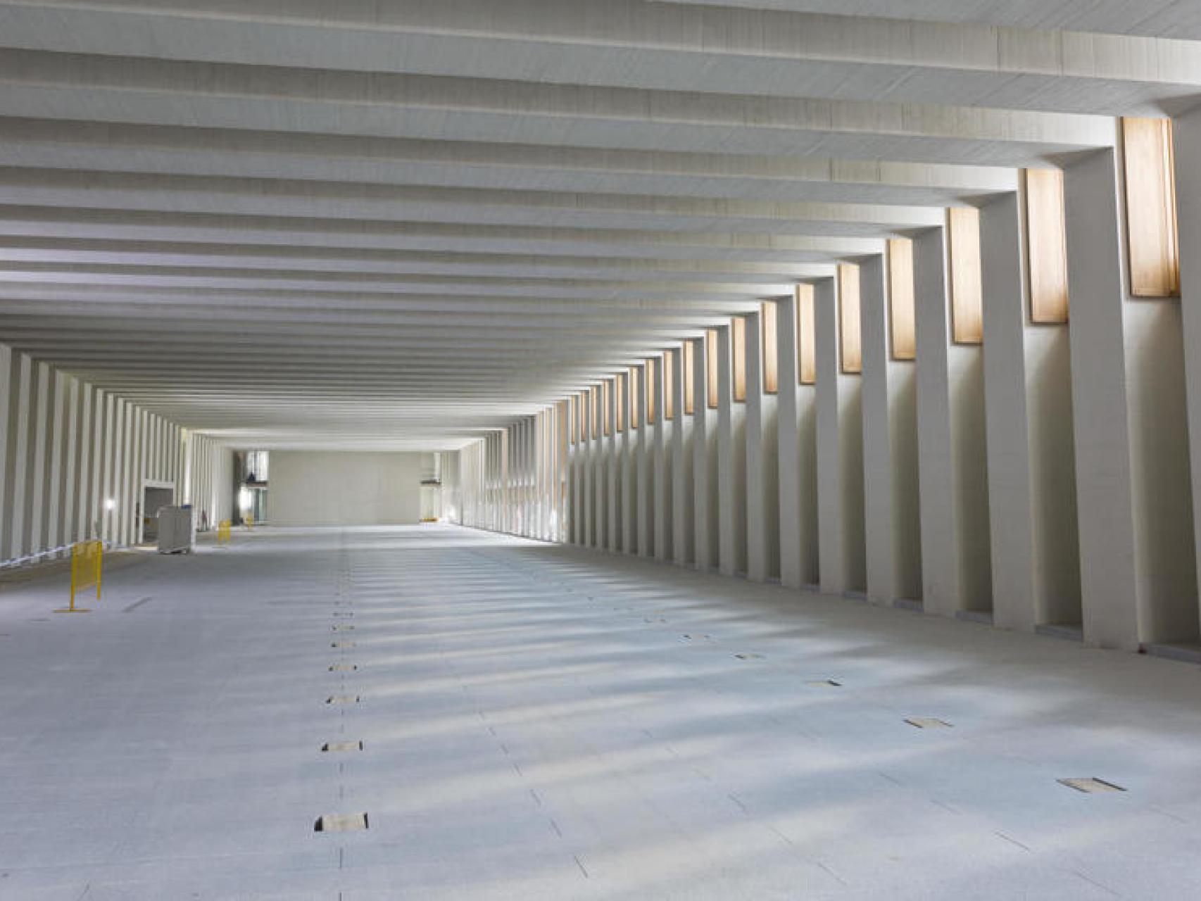 Interior del Museo de las Colecciones Reales, pendiente de la última fase de montaje.