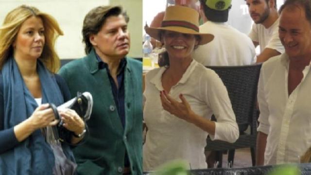 Sofía Mazagatos e Inés Sastre, con sus respectivas parejas.