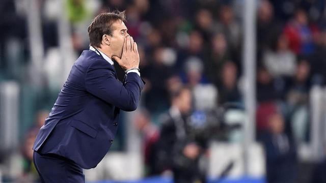 Lopetegui en el partido ante Italia.