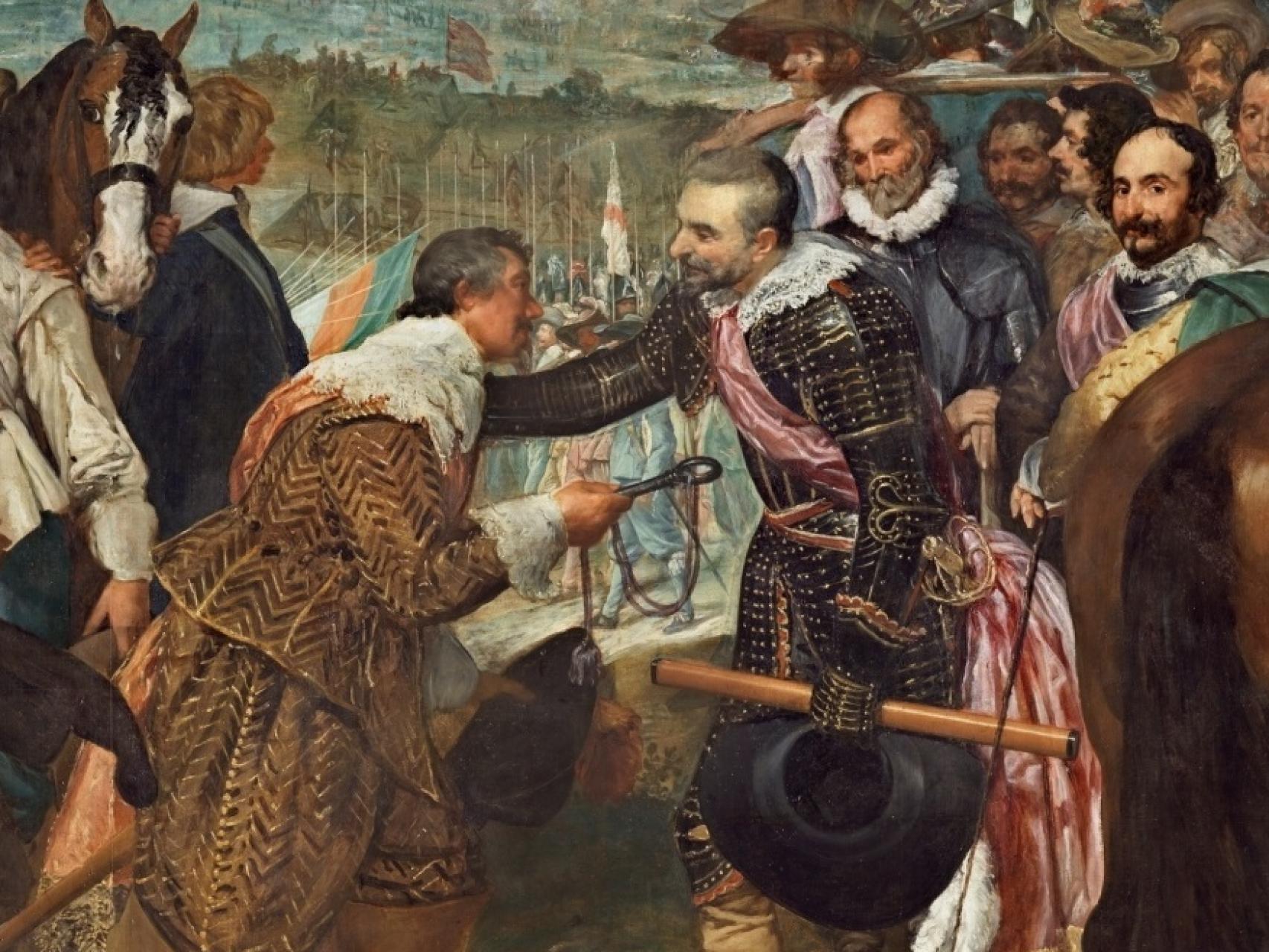 Un fragmento de La rendición de Breda, de Velázquez, en el Museo del Prado.