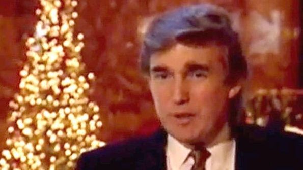 Imagen de Donald Trump durante el programa navideño de la CBS en 1992.