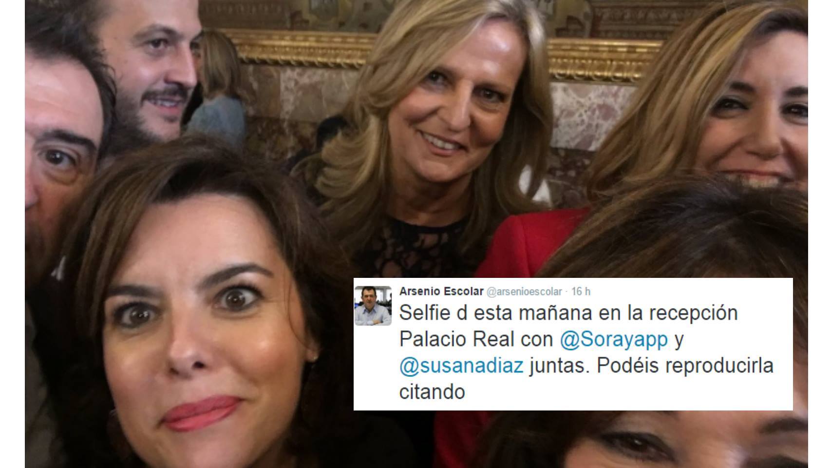 La fotografía de Arsenio Escolar y el texto que la acompañaba.