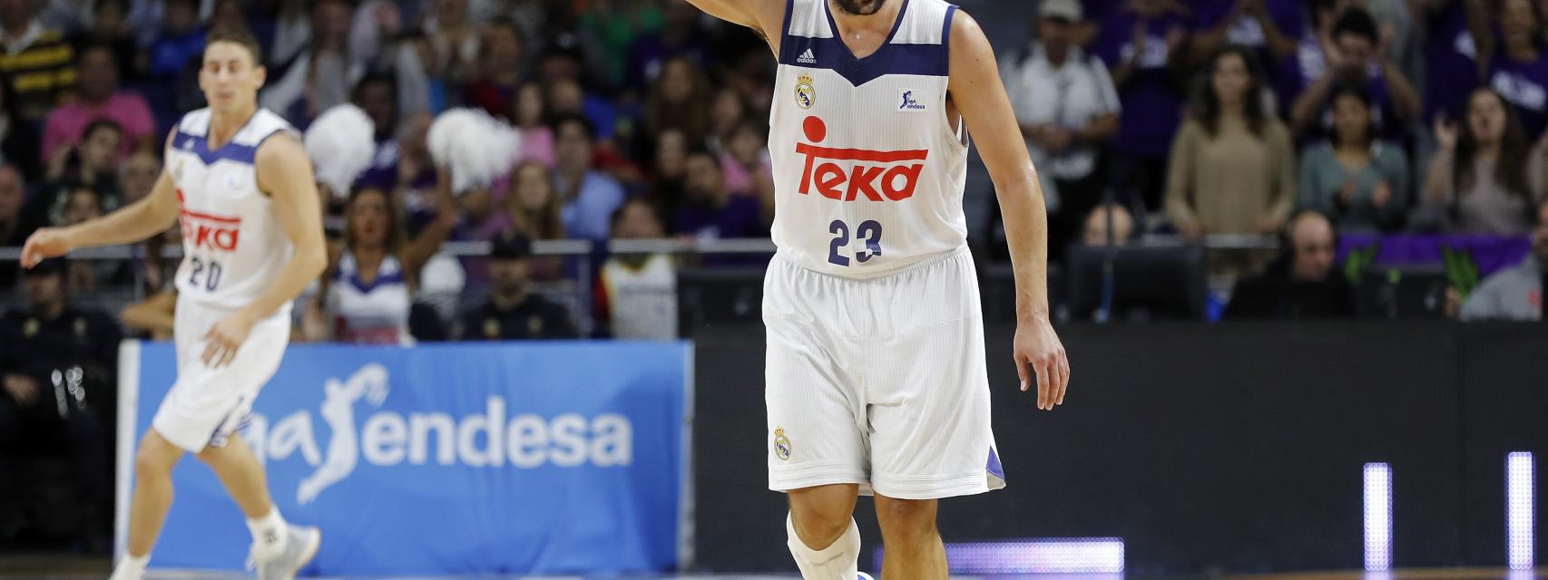 Sergio Llull durante el Real Madrid-UCAM Murcia.