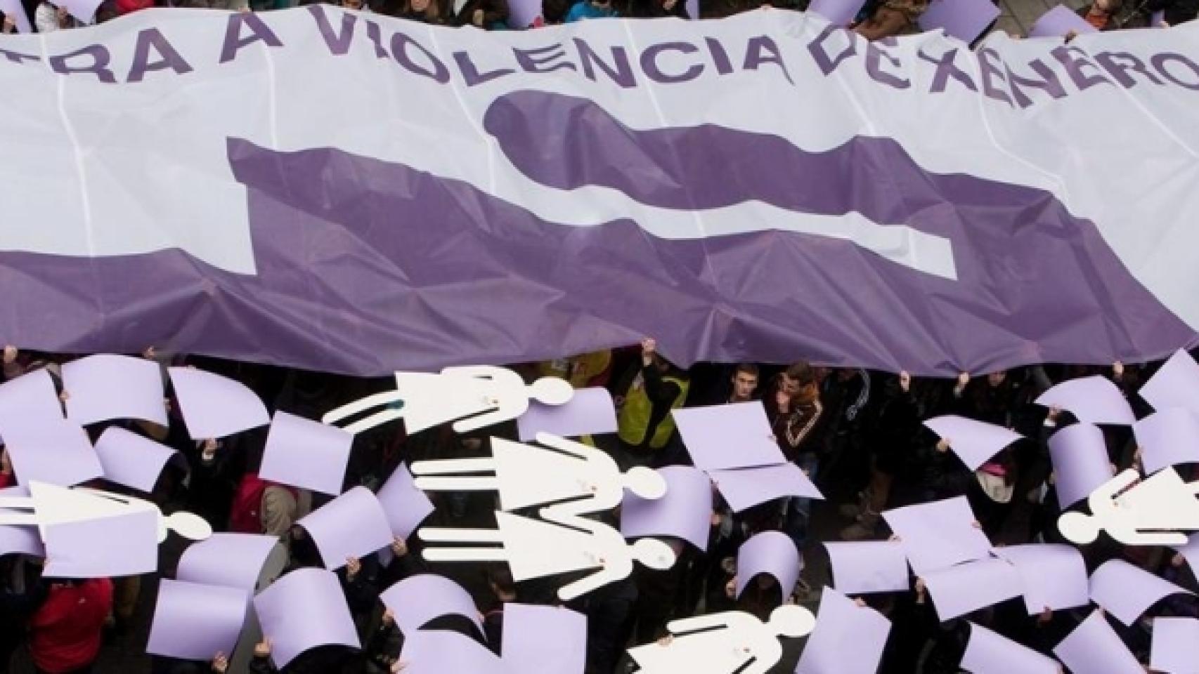 Una protesta contra la violencia de género.