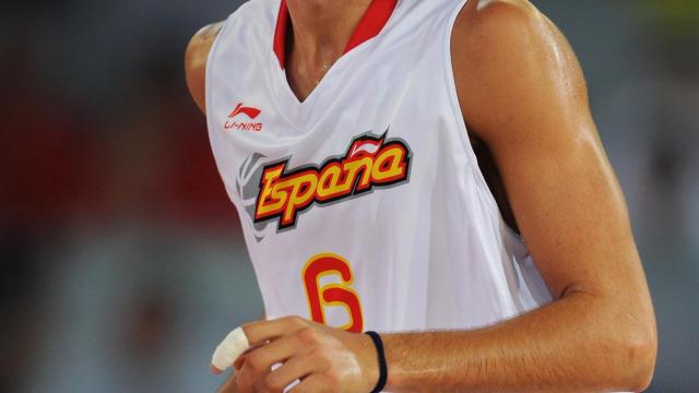 Ricky Rubio, en un partido de 2008.