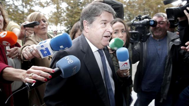 José Luis Olivas, a su llegada a la Ciudad de la Justicia.