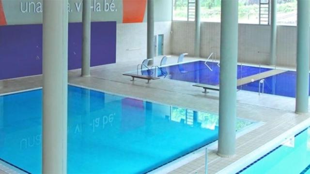 Piscinas del gimnasio Holmes Place de Les Corts, en Barcelona.